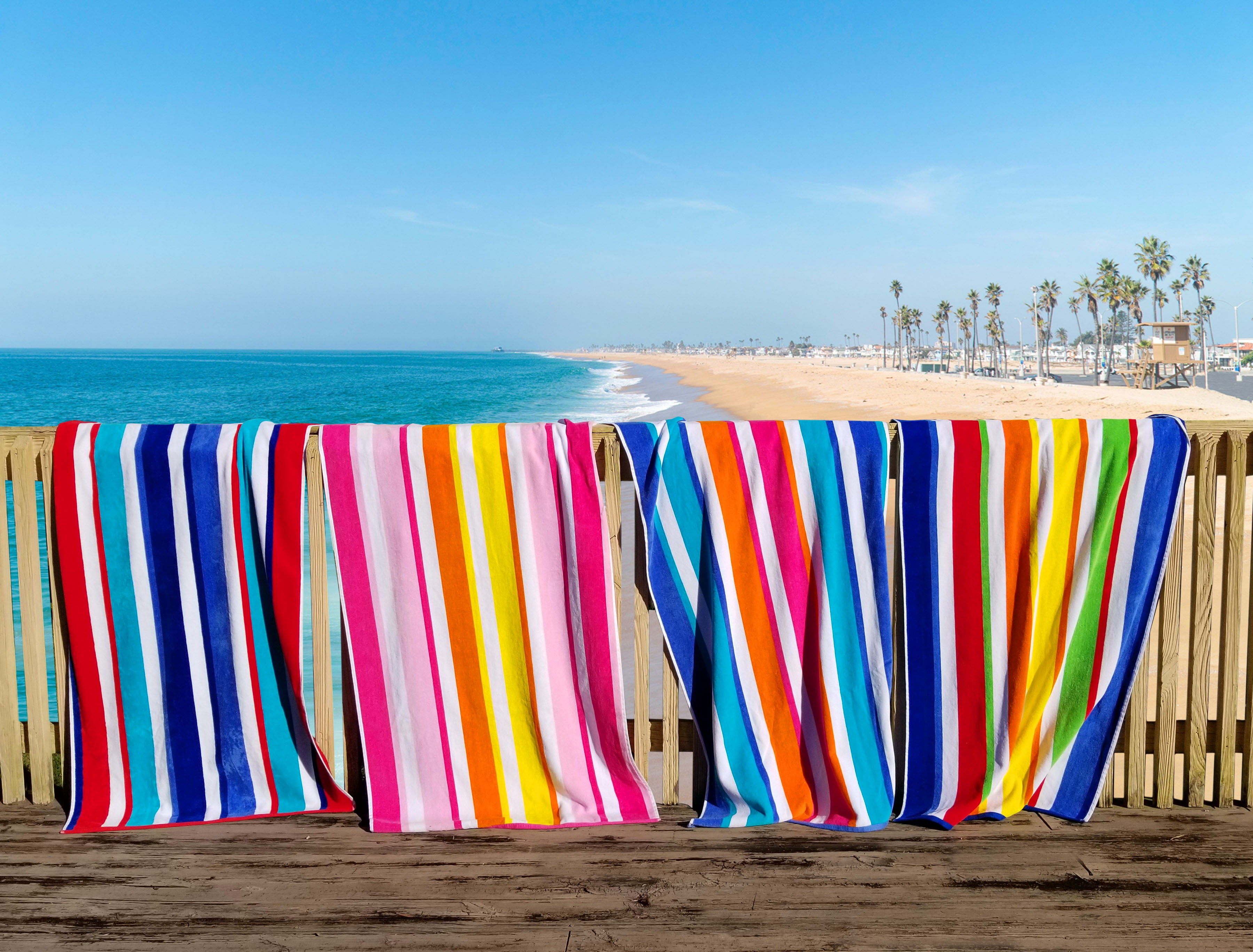 Bright colored outlet beach towels